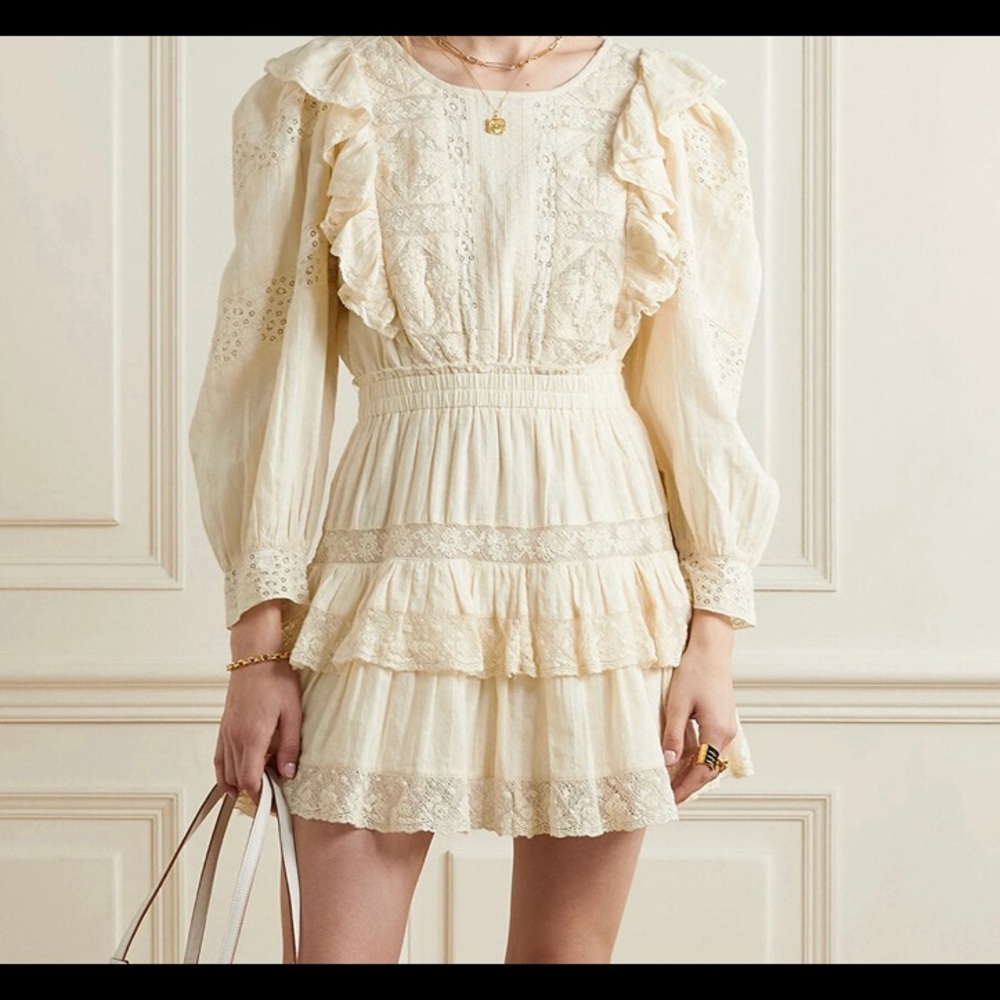 LoveShackFancy Santorini Dress Ivory size P or 00